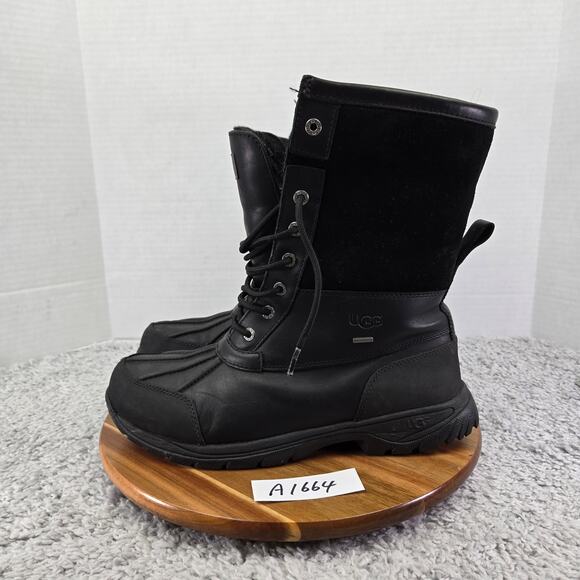 Ugg Butte Black Waterproof Insulated Casual Lifestyle Winter Boots